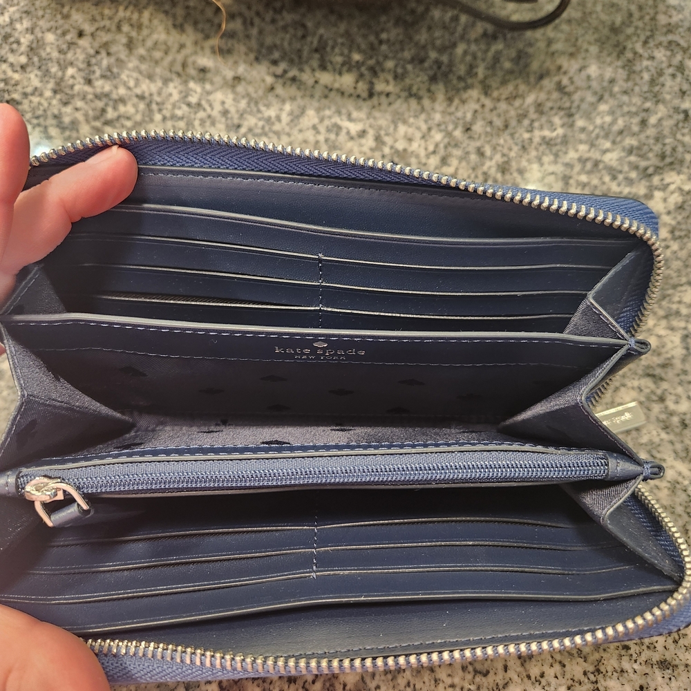 Kate Spade Adel Large Continental Wallet Color Blueberry Cobbler - Picture 9 of 14